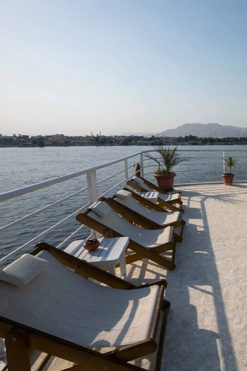 Sun deck of the Salima Nile Cruise Nile cruise